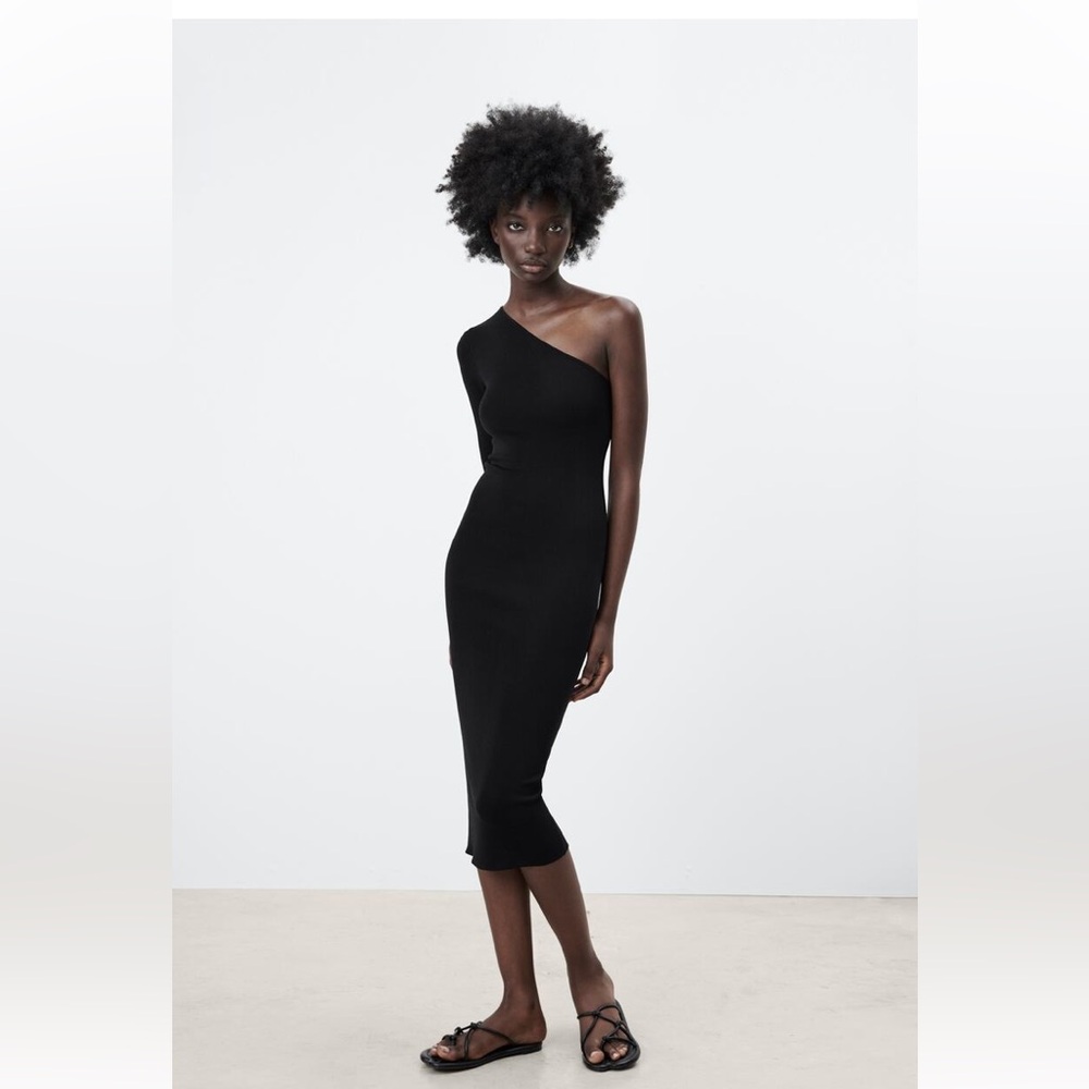 Zara asymmetric knit dress